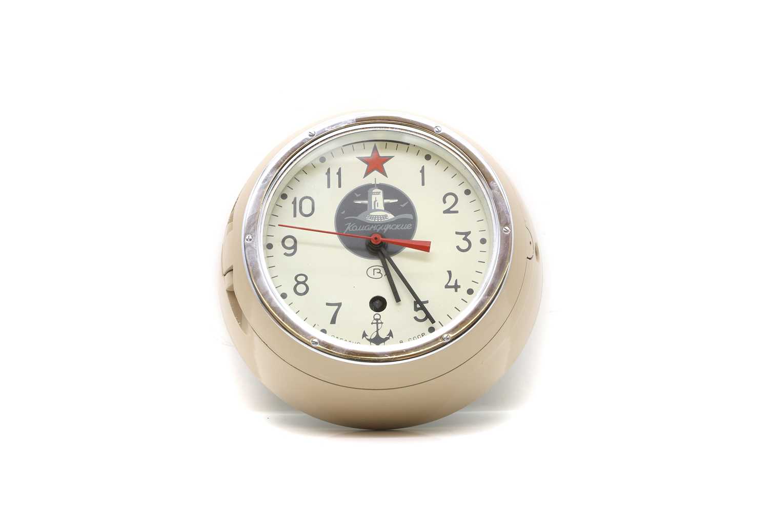 A submarine type bulkhead wall clock