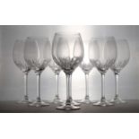 A group of eight 'Duchesse' glass wine goblets