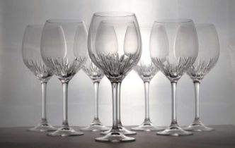 A group of eight 'Duchesse' glass wine goblets