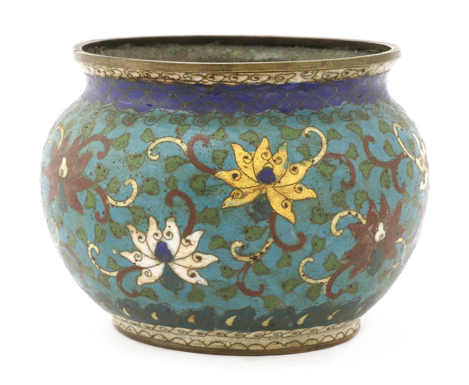 A Chinese cloisonné jar, - Image 3 of 4
