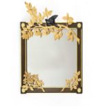 A carved giltwood mirror