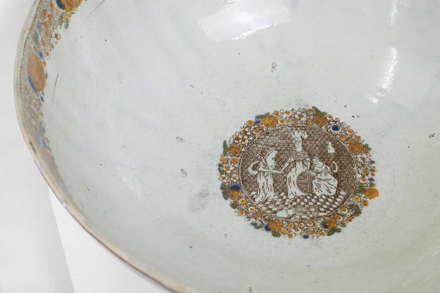 Two delftware tin-glazed earthenware punchbowls, - Image 8 of 22