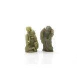 Two Chinese jade figures,