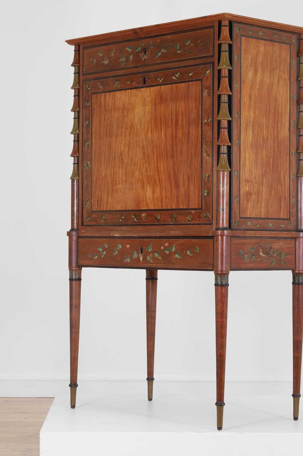 A satinwood secretaire, - Image 4 of 8