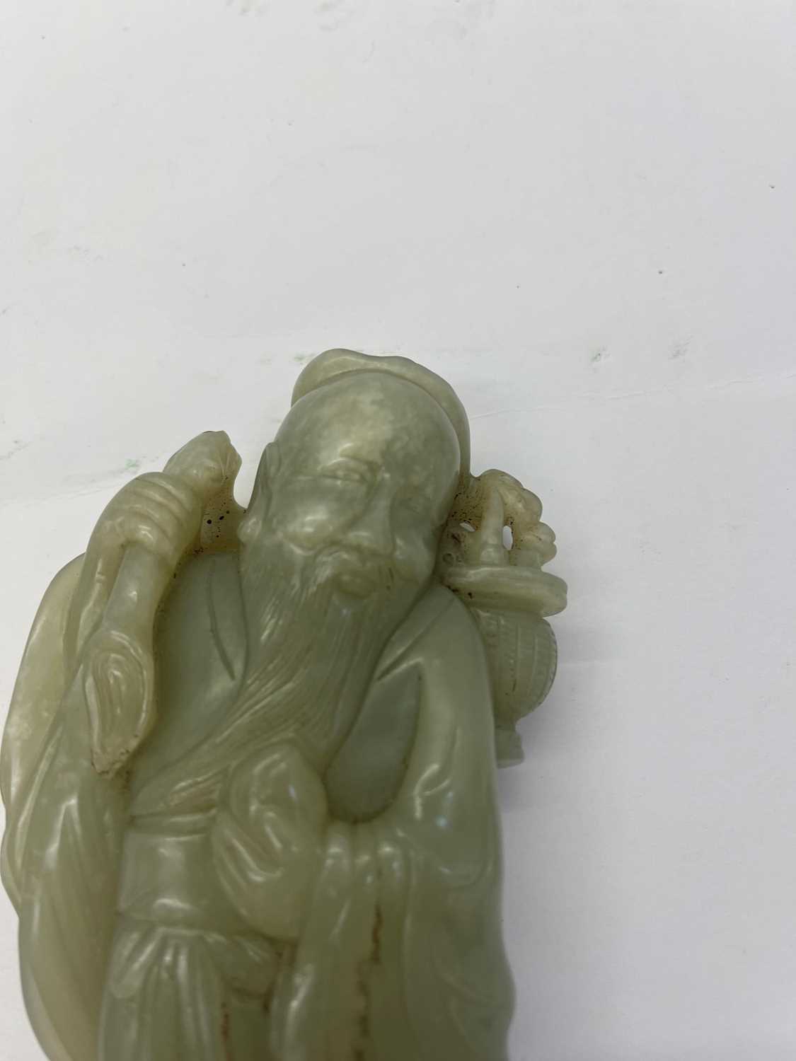 Two Chinese jade figures, - Image 8 of 17