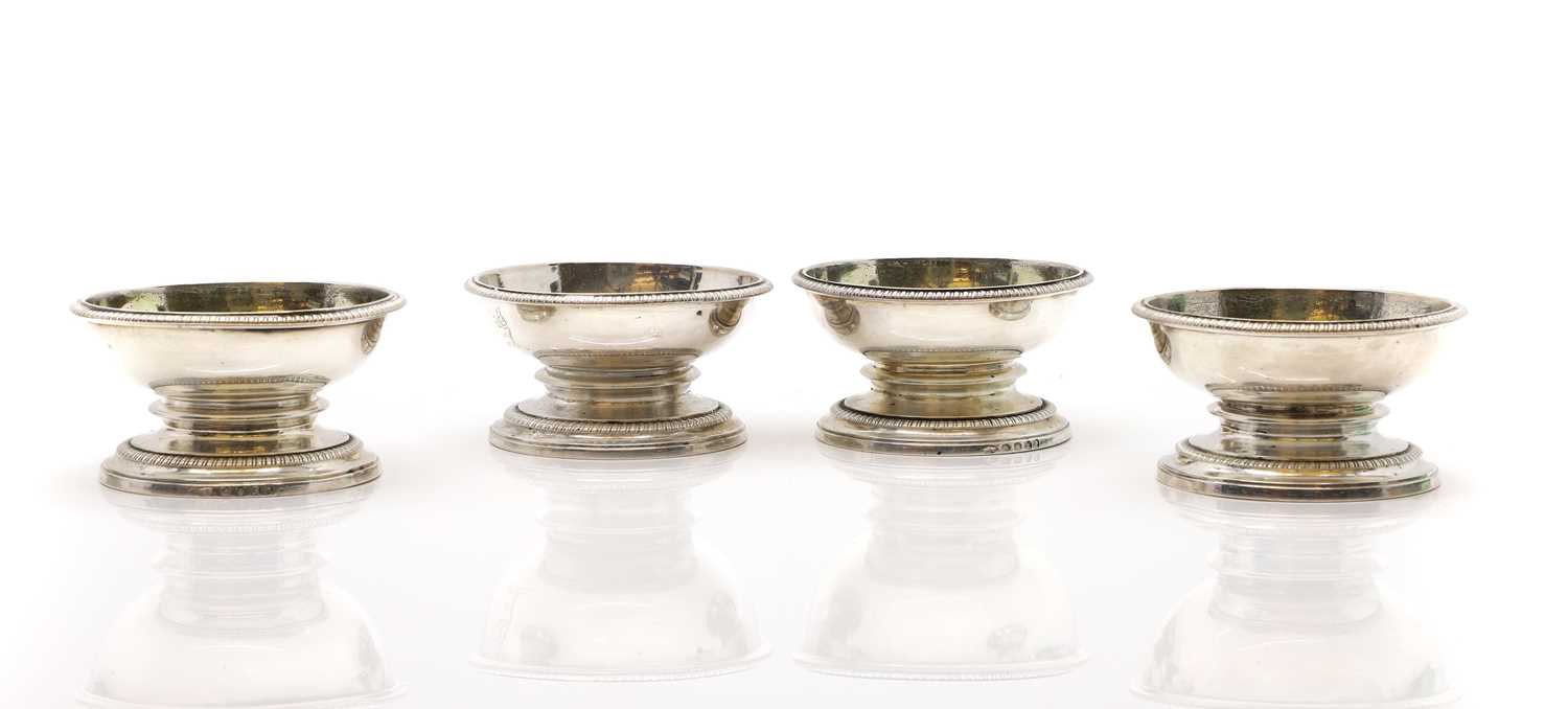 A group of four George III silver salts