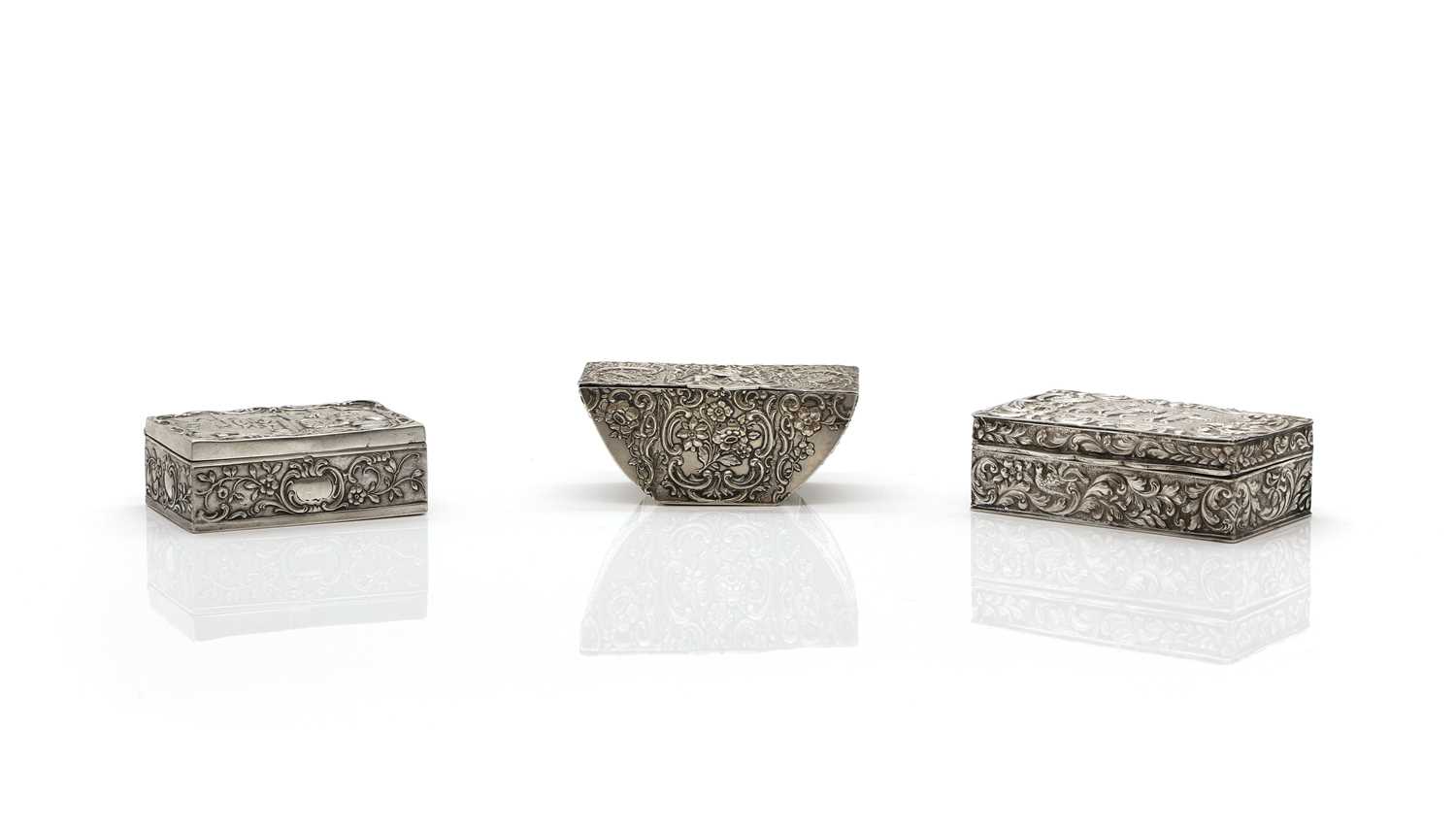 A group of three silver boxes - Image 3 of 3