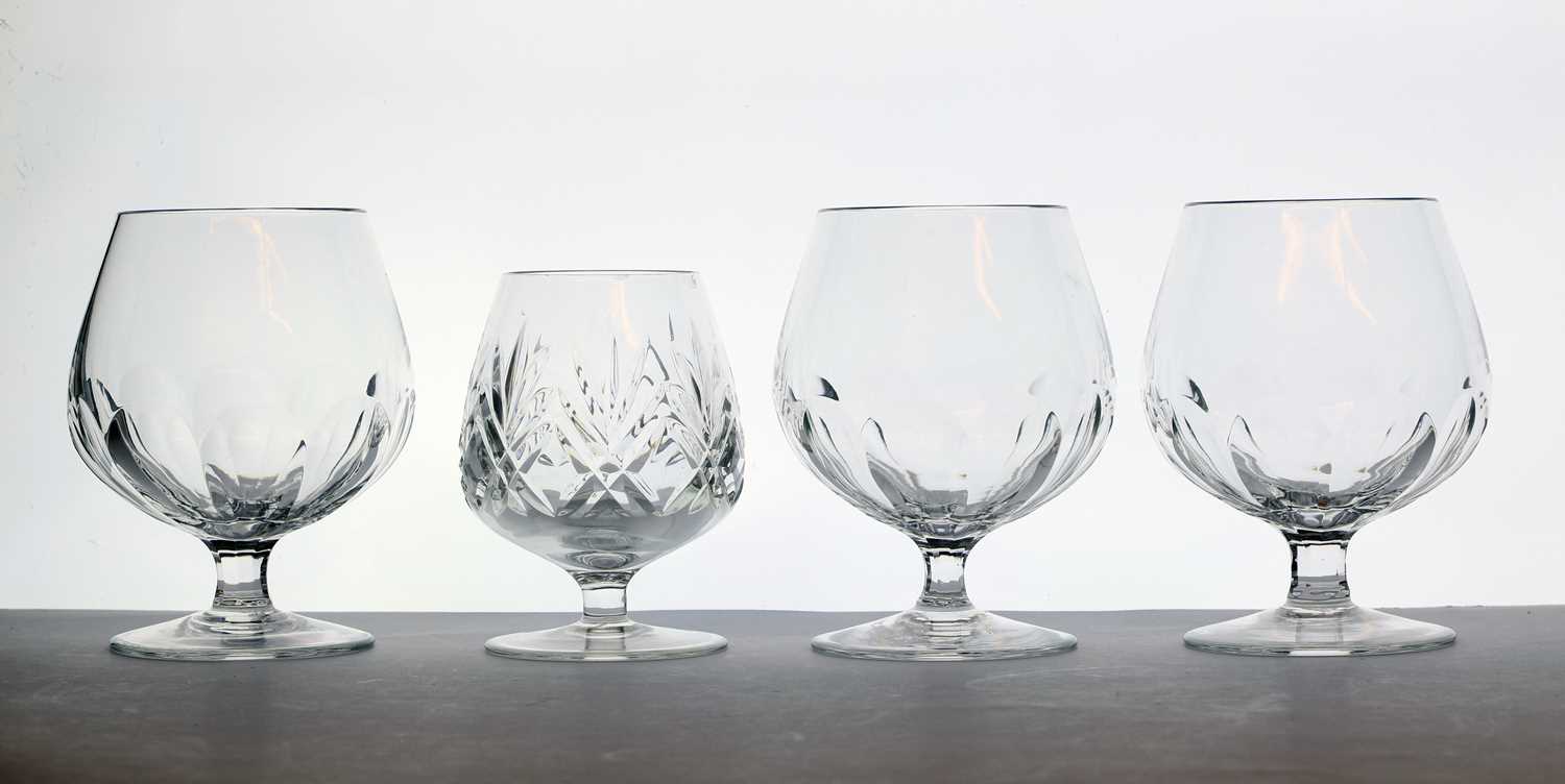A set of five Waterford Crystal 'Colleen' pattern brandy glasses