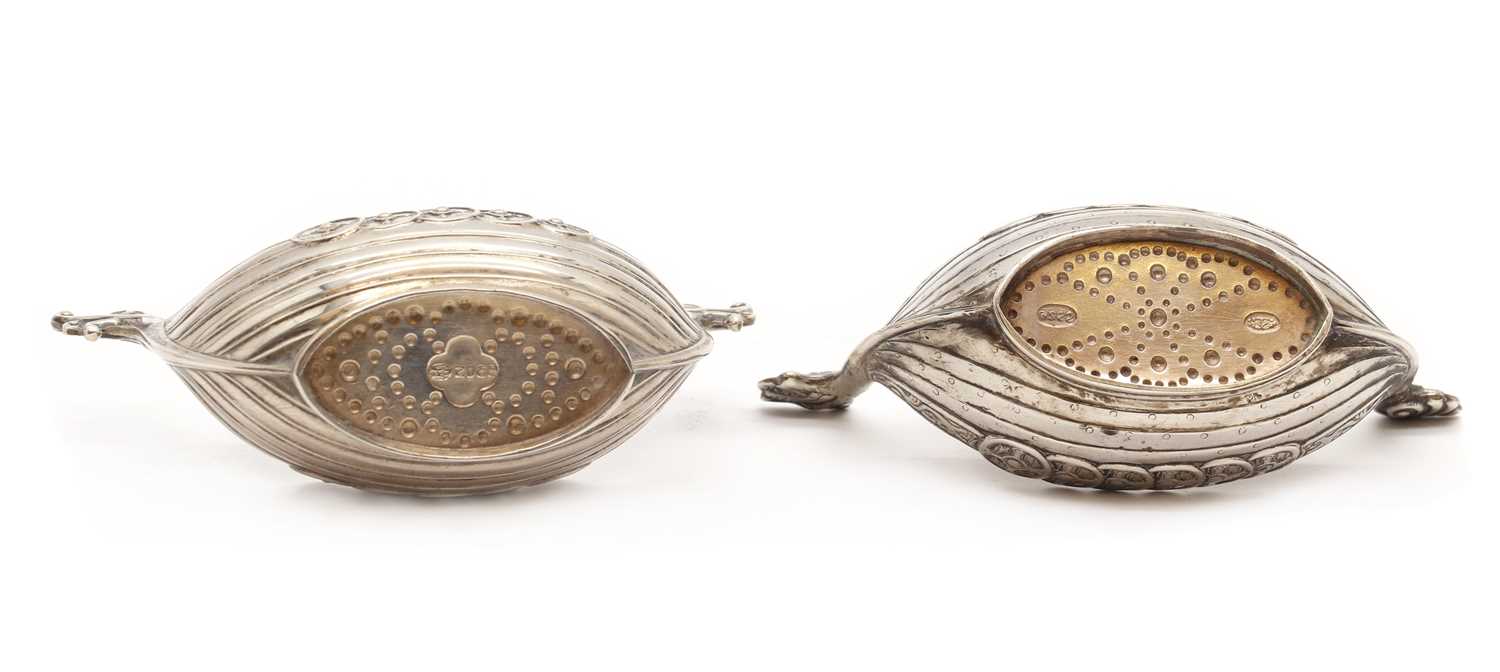 A pair of Norwegian open silver salts, - Image 3 of 3
