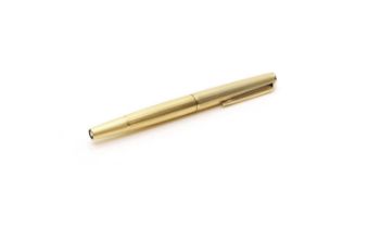 A Mont Blanc gold plated fountain pen,