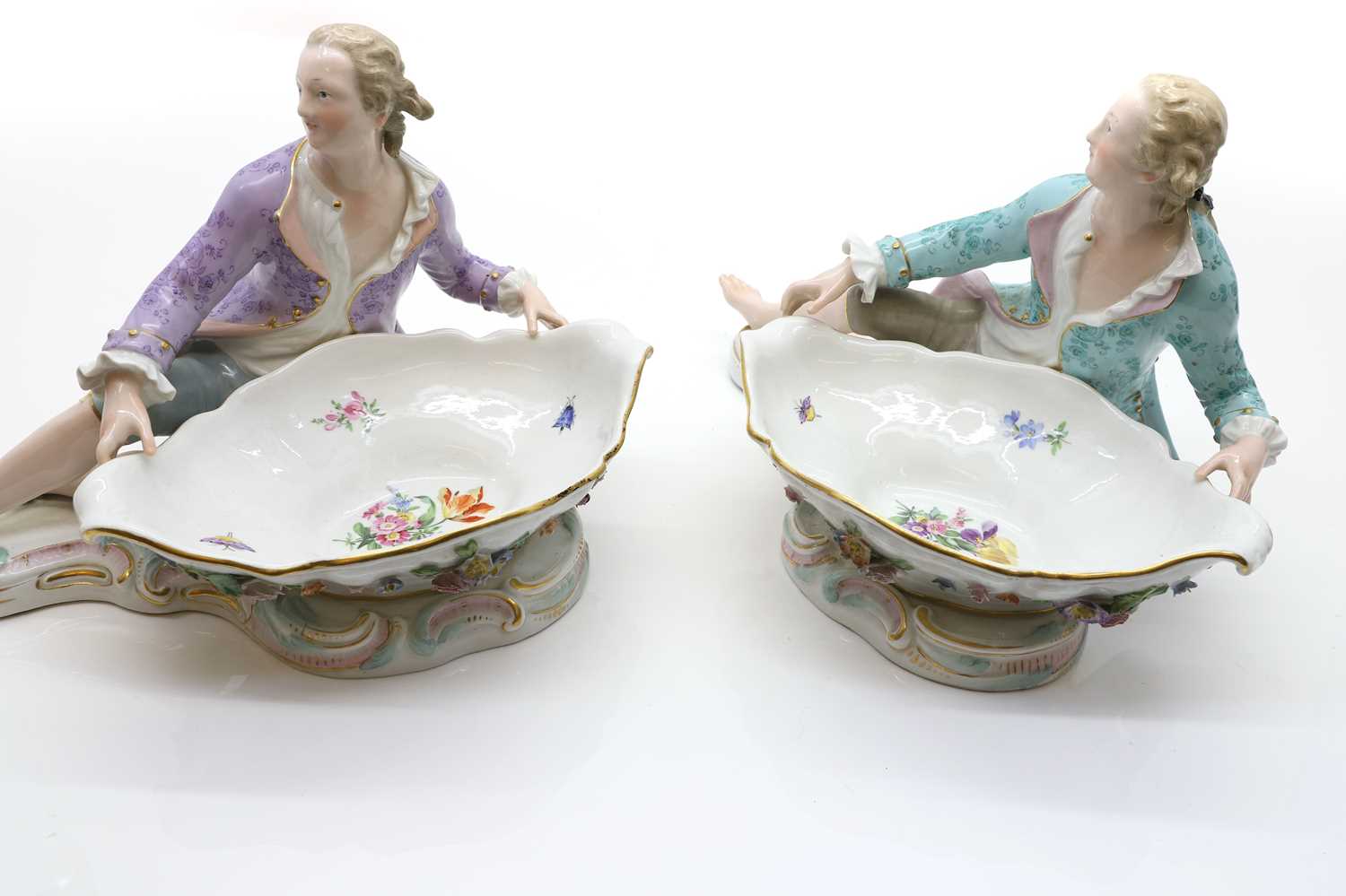 A pair of Meissen sweet meat dishes, - Image 3 of 3