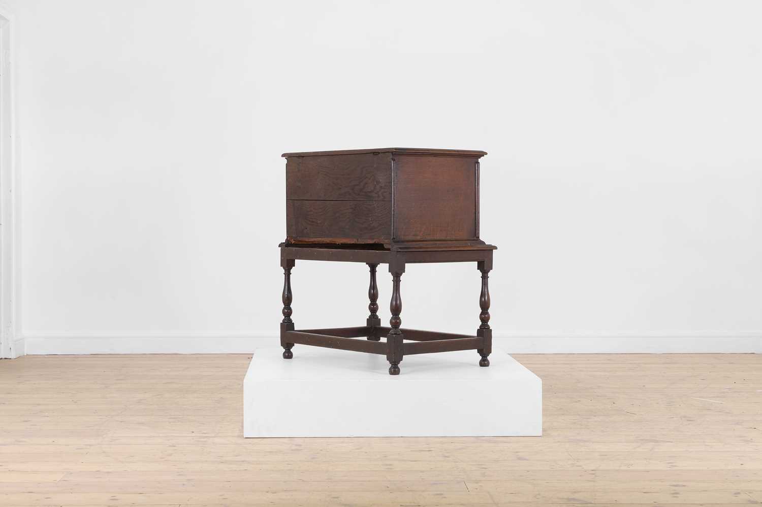 A small oak chest on stand, - Image 10 of 10