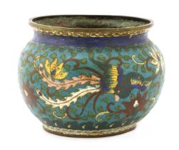 A Chinese cloisonné jar,