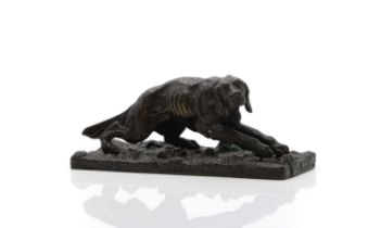 A bronze hound,