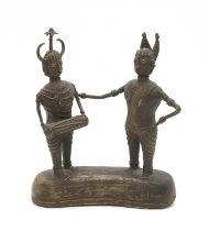 A bronze figural group
