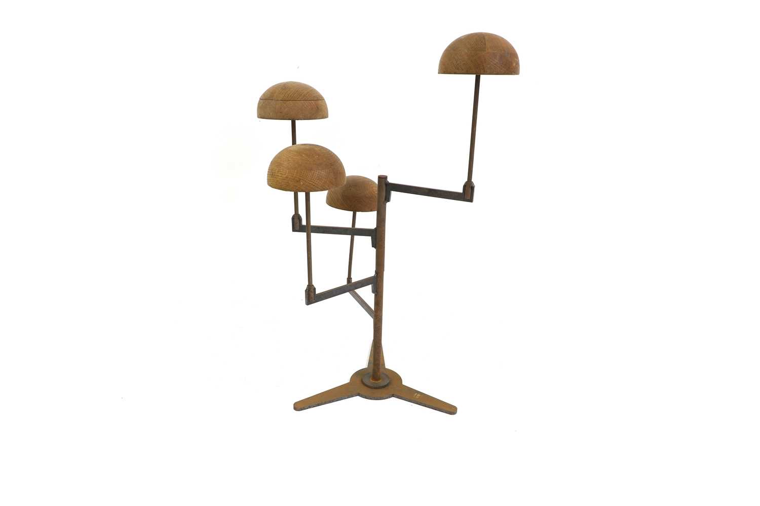 An adjustable millinery stand