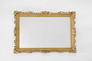 A giltwood and gesso picture-frame mirror,