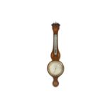 A George III mahogany banjo barometer,