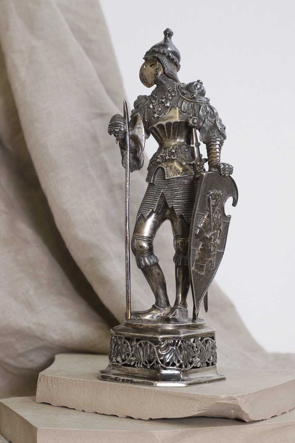 A pair of silver and ivory-mounted figures, - Image 13 of 16