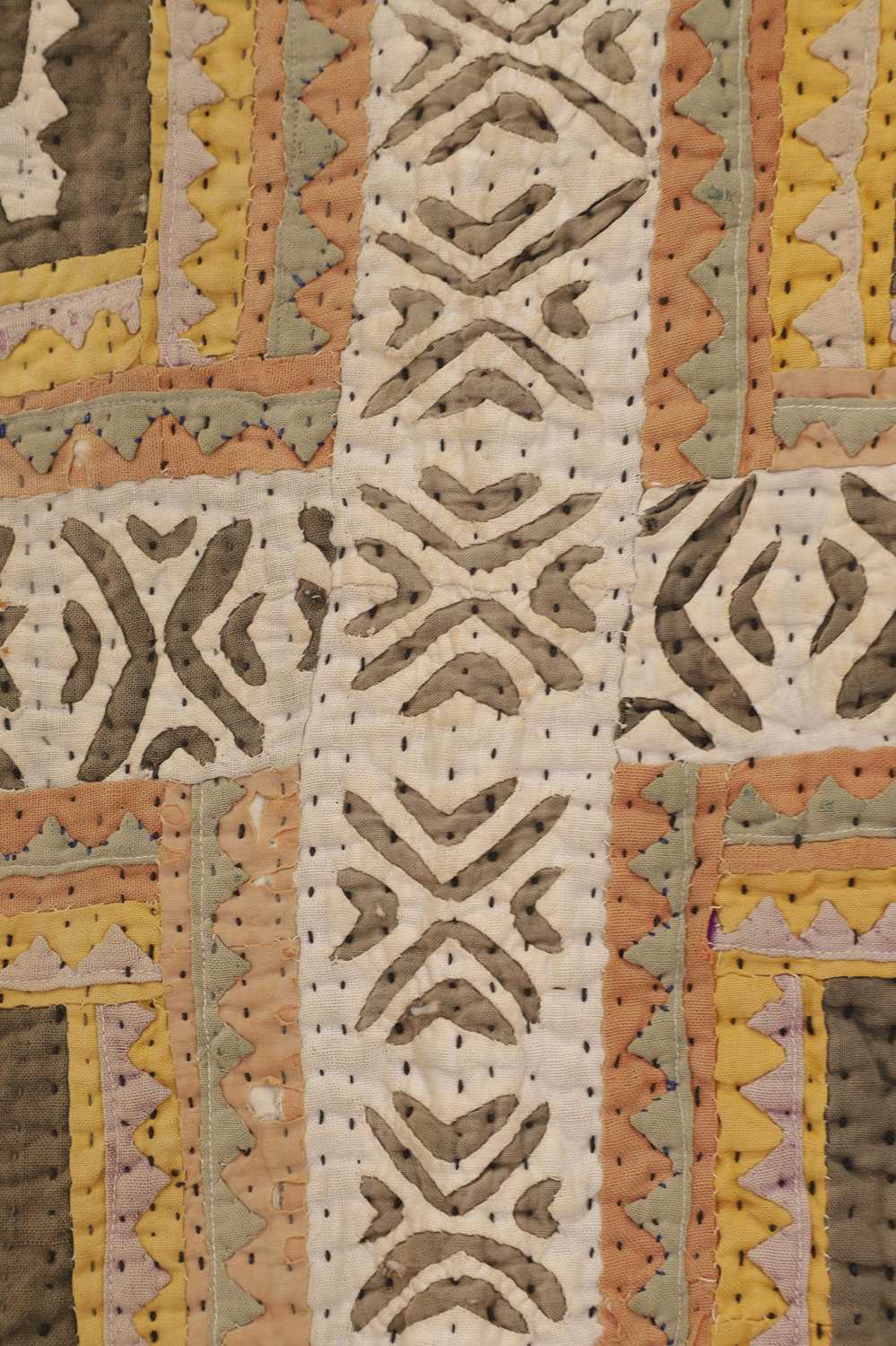 A cotton appliqué kantha quilt, - Image 2 of 5