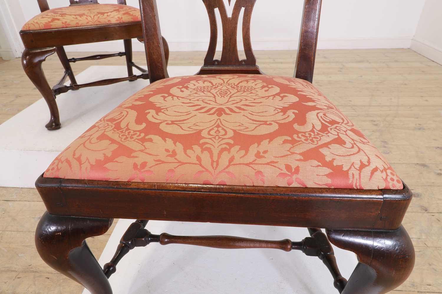 A pair of George II mahogany side chairs, - Image 7 of 8