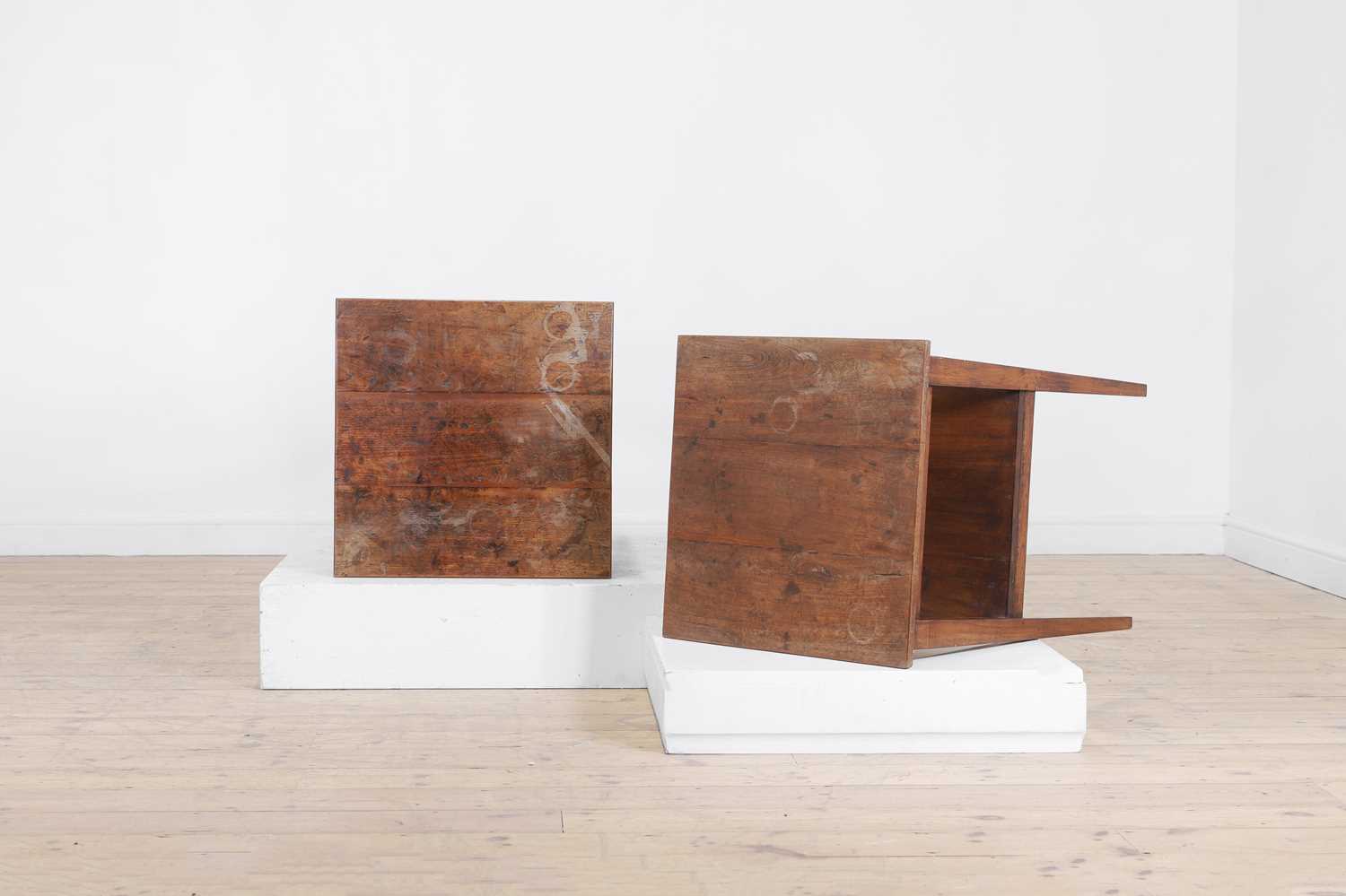 A pair of chestnut side tables, - Image 2 of 5