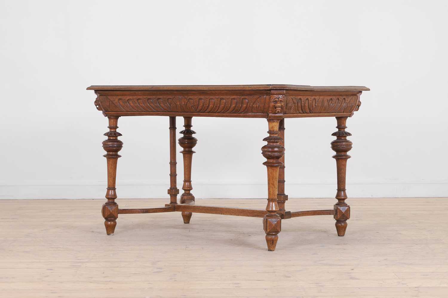 An oak centre table in the Elizabethan taste, - Image 9 of 9