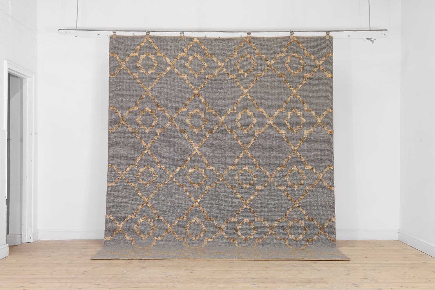 A jute and wool carpet,