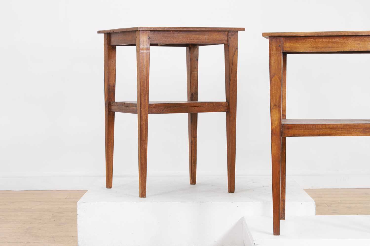 A pair of chestnut side tables, - Image 4 of 5