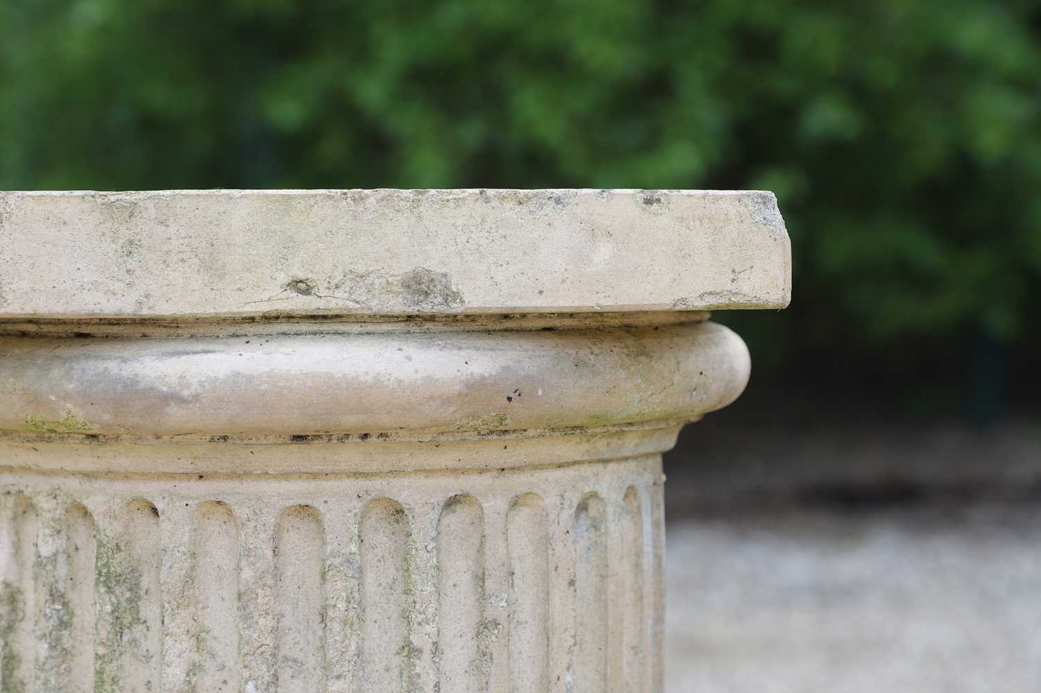 A pair of buff terracotta garden pedestals, - Image 5 of 8