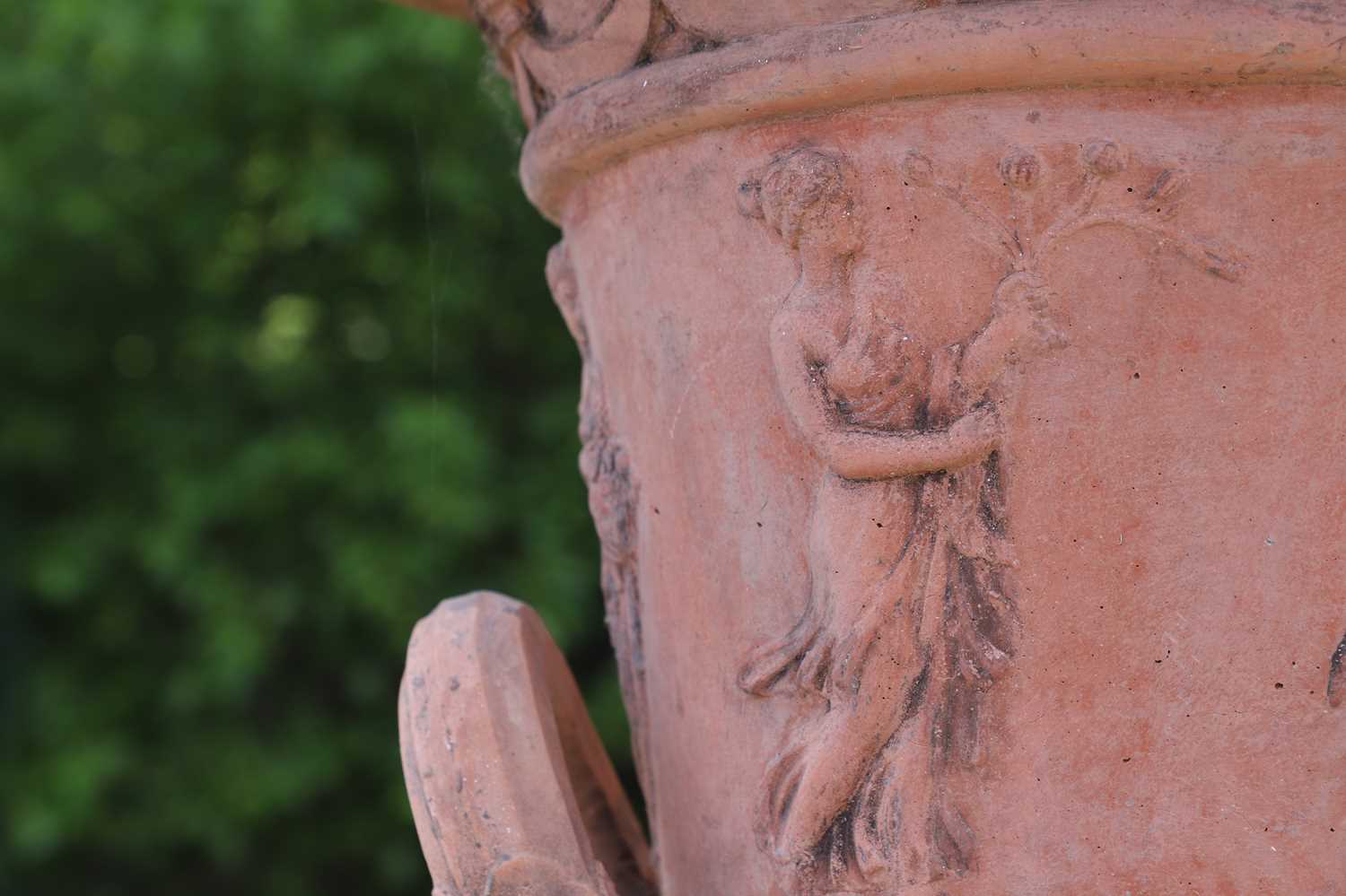 A terracotta garden urn, - Image 2 of 10