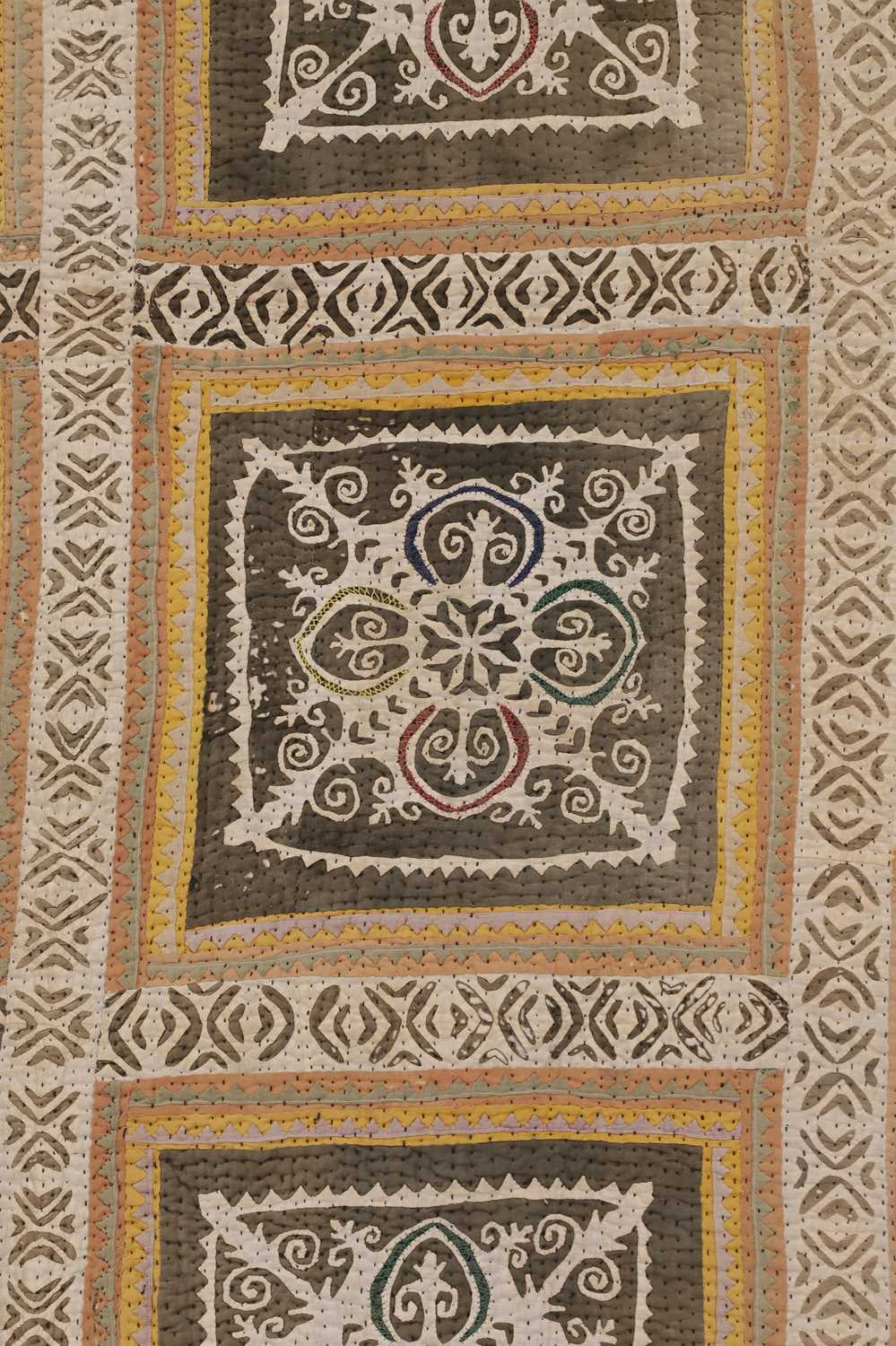 A cotton appliqué kantha quilt, - Image 4 of 5