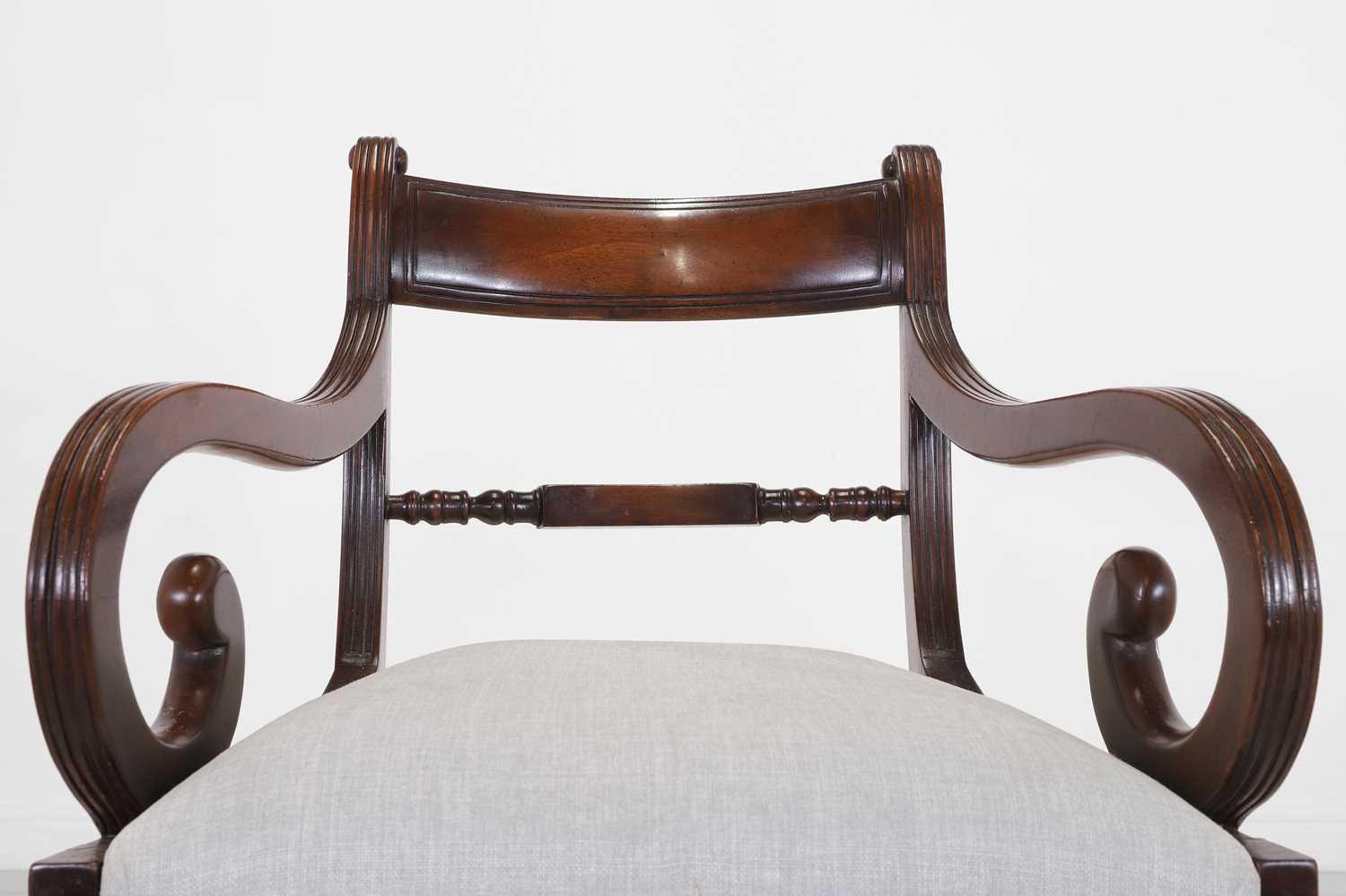 A set of fourteen William IV-style mahogany dining chairs, - Image 4 of 7
