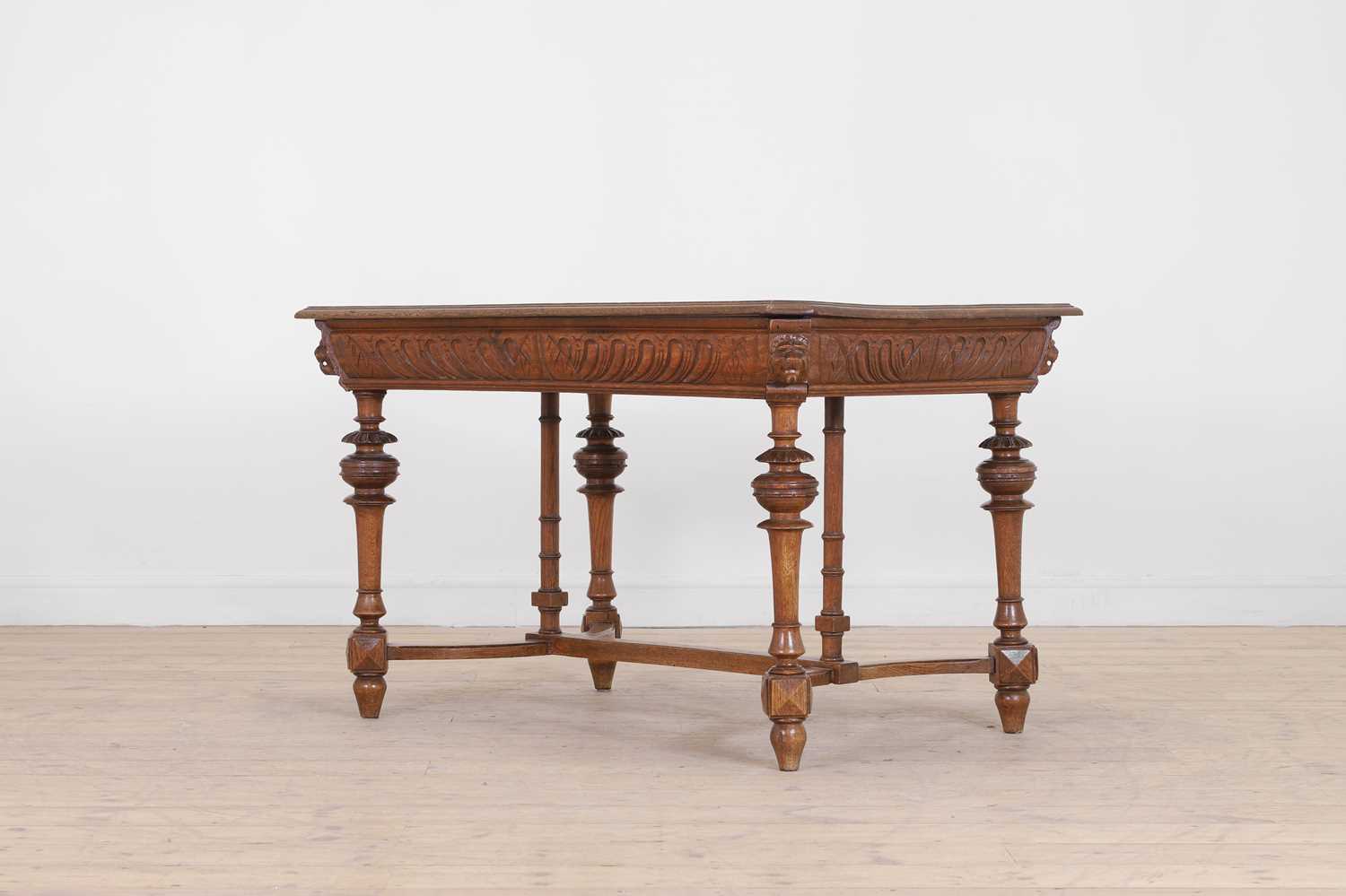 An oak centre table in the Elizabethan taste, - Image 5 of 9
