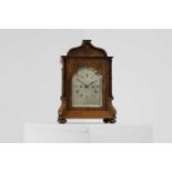 A rosewood library clock,