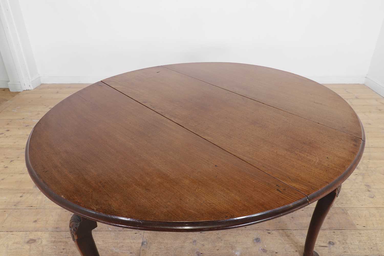 A George II mahogany drop-leaf supper table, - Image 5 of 6