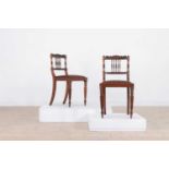 A pair of George IV rosewood side chairs,