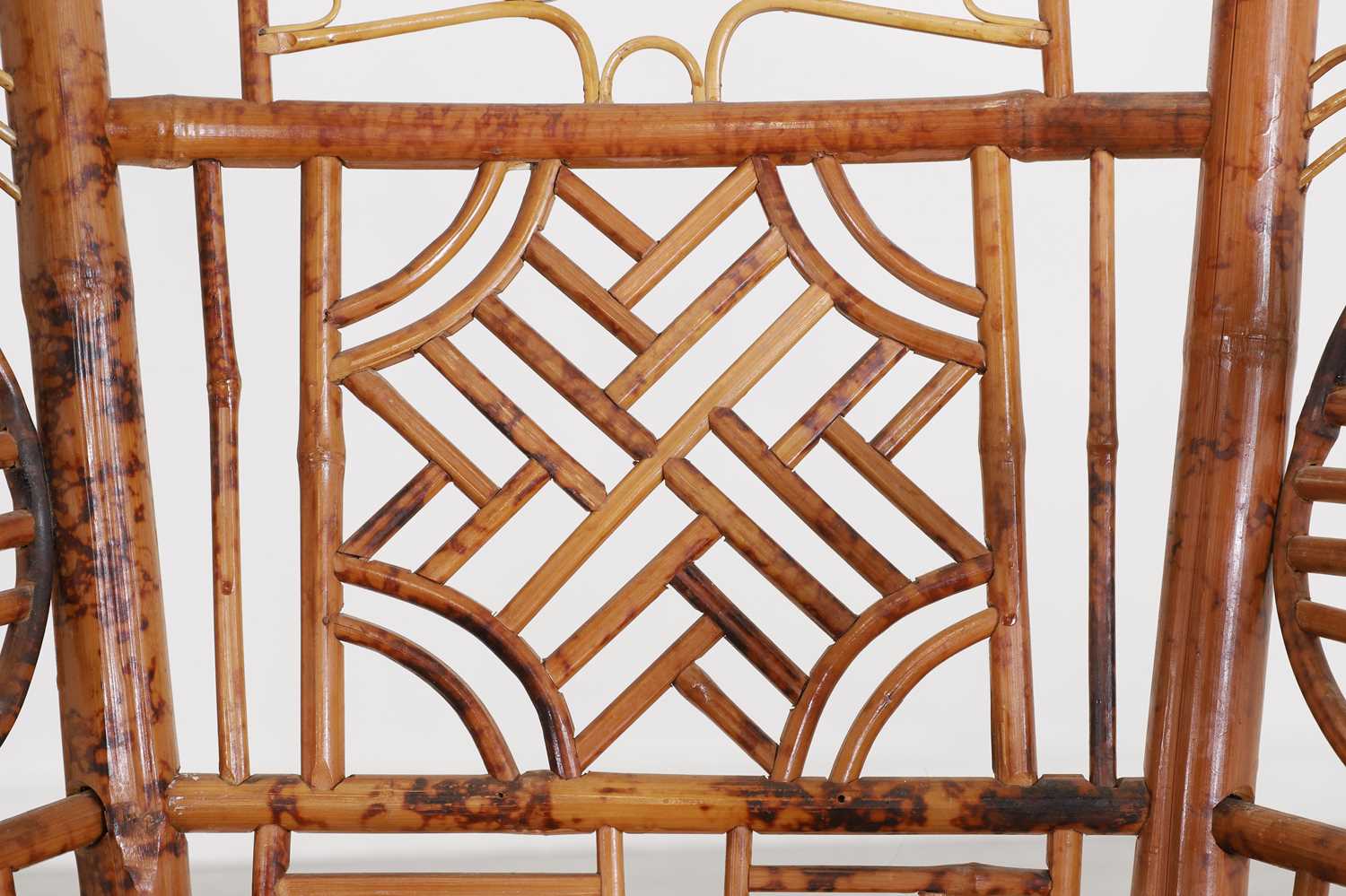 A pair of Brighton Pavilion-type bamboo elbow chairs, - Image 7 of 7