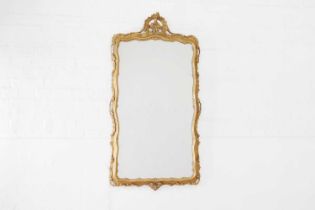 A giltwood and gesso pier mirror,