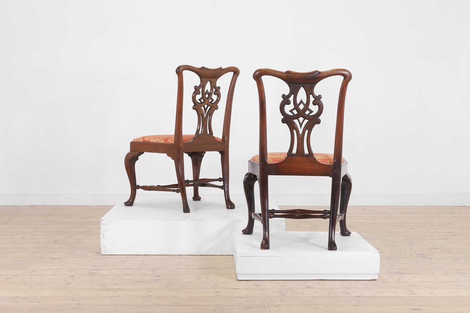 A pair of George II mahogany side chairs, - Image 3 of 8