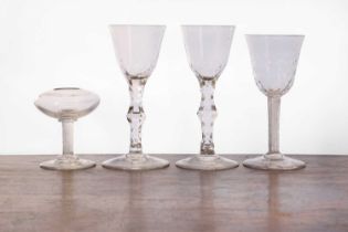 A group of 18th-century table glass,