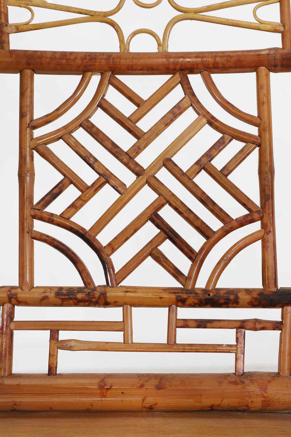 A pair of Brighton Pavilion-type bamboo elbow chairs, - Image 4 of 7
