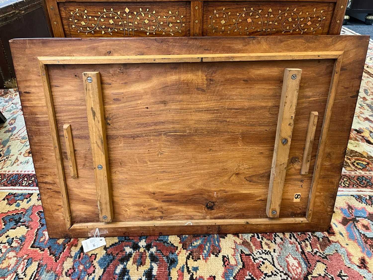 A teak and brass occasional table, - Image 15 of 27