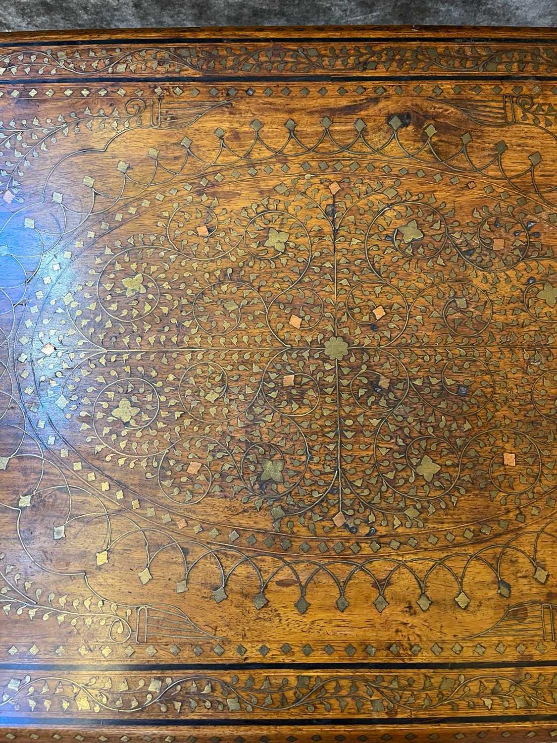 A teak and brass occasional table, - Image 19 of 27