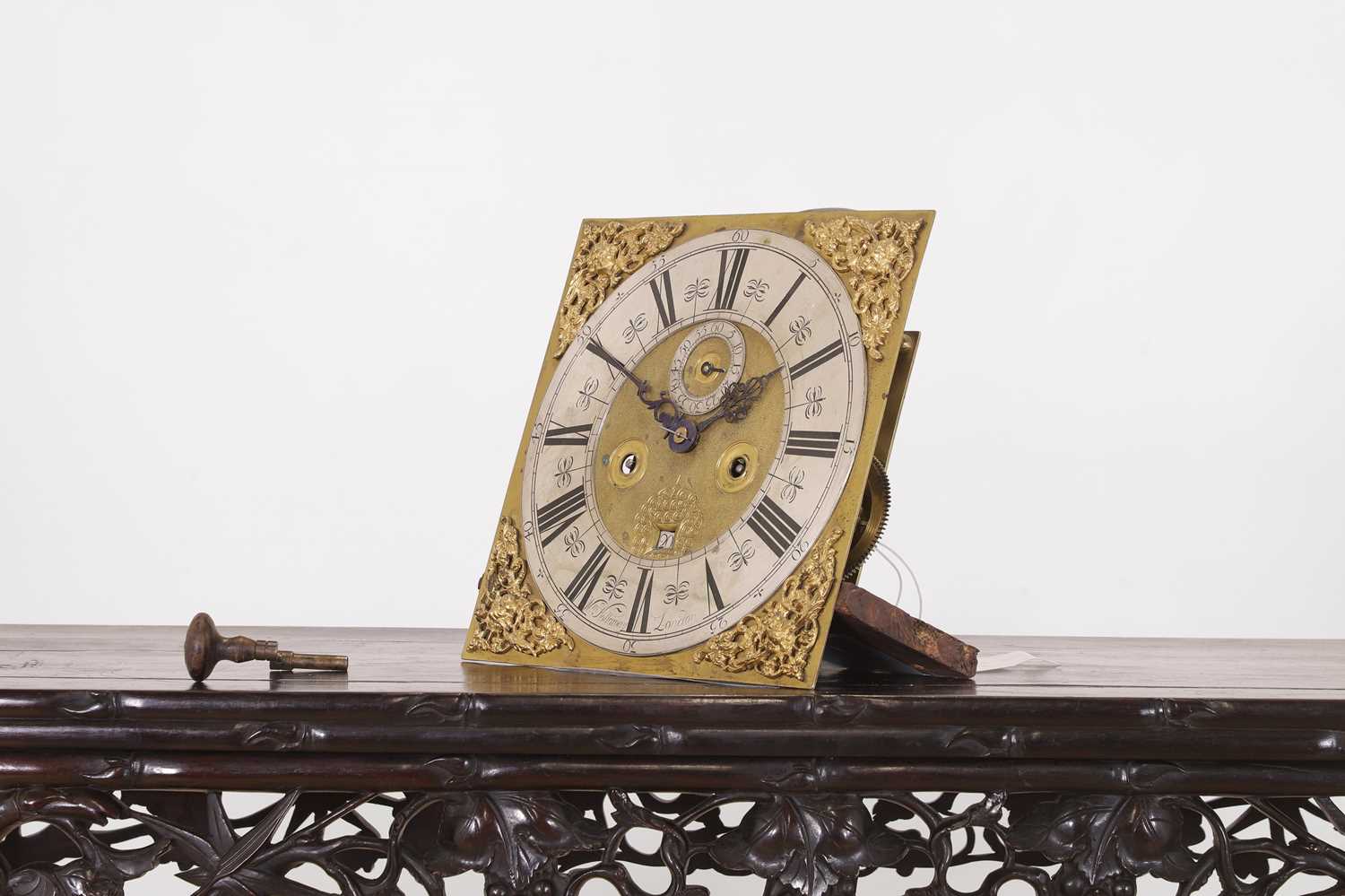 A William and Mary brass and silvered longcase clock movement, - Image 6 of 6