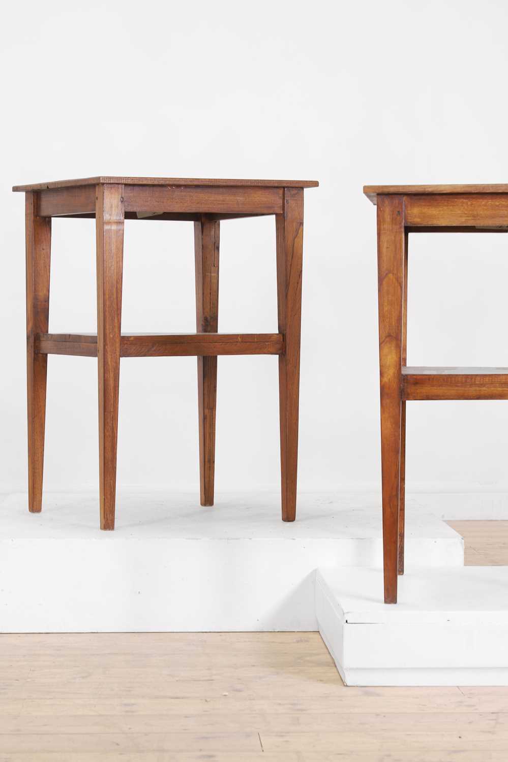 A pair of chestnut side tables, - Image 3 of 5