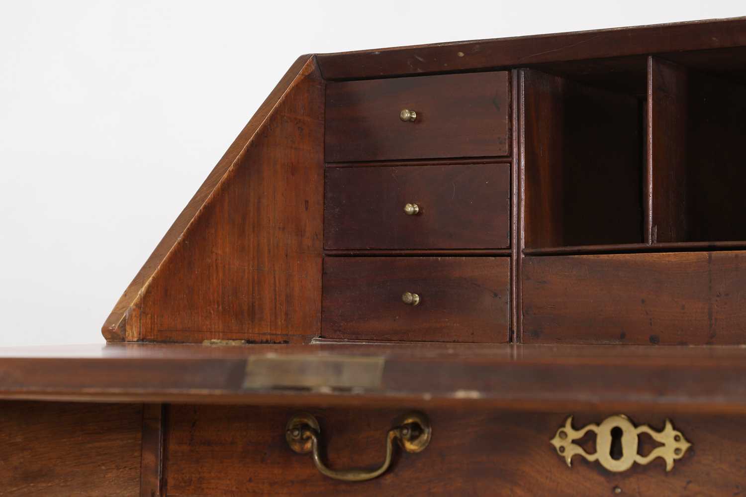 A George III mahogany bureau, - Image 7 of 7
