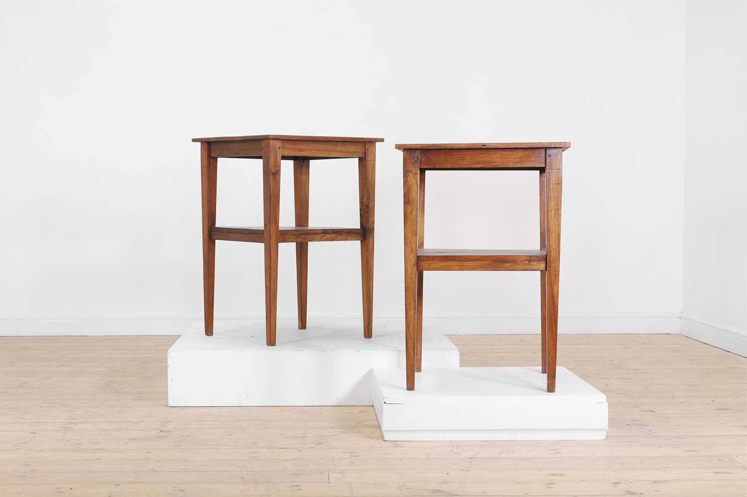 A pair of chestnut side tables, - Image 5 of 5