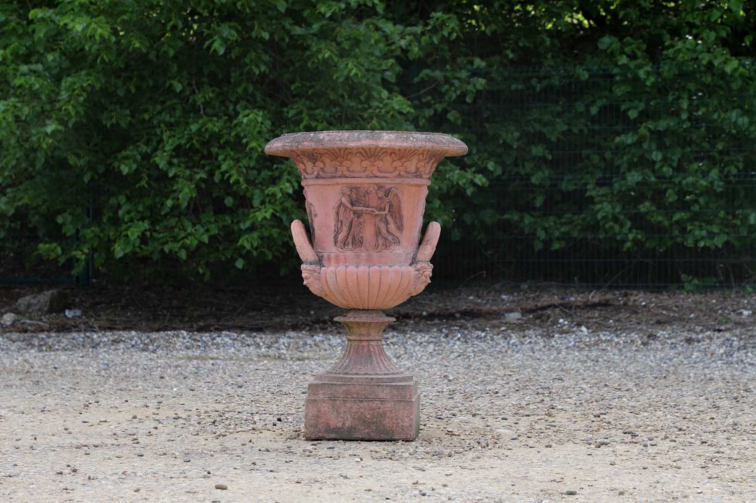 A terracotta garden urn, - Image 10 of 10