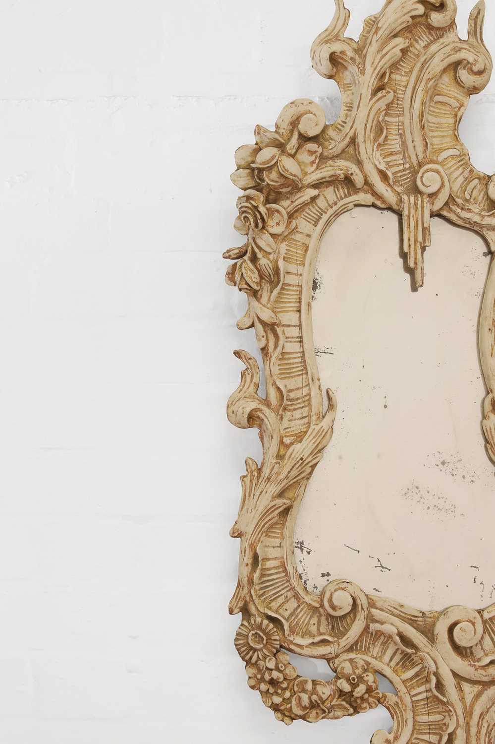 A pair of painted wooden mirrors, - Image 4 of 5